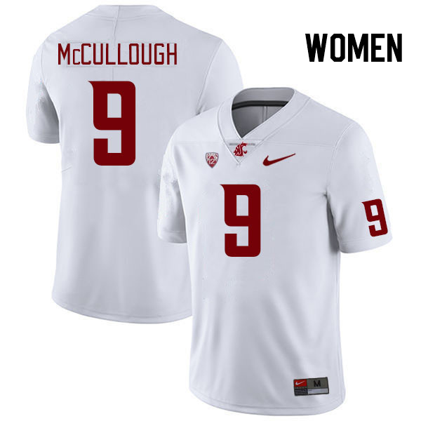 Women #9 Ahmad McCullough Washington State Cougars College Football Jerseys Stitched Sale-White